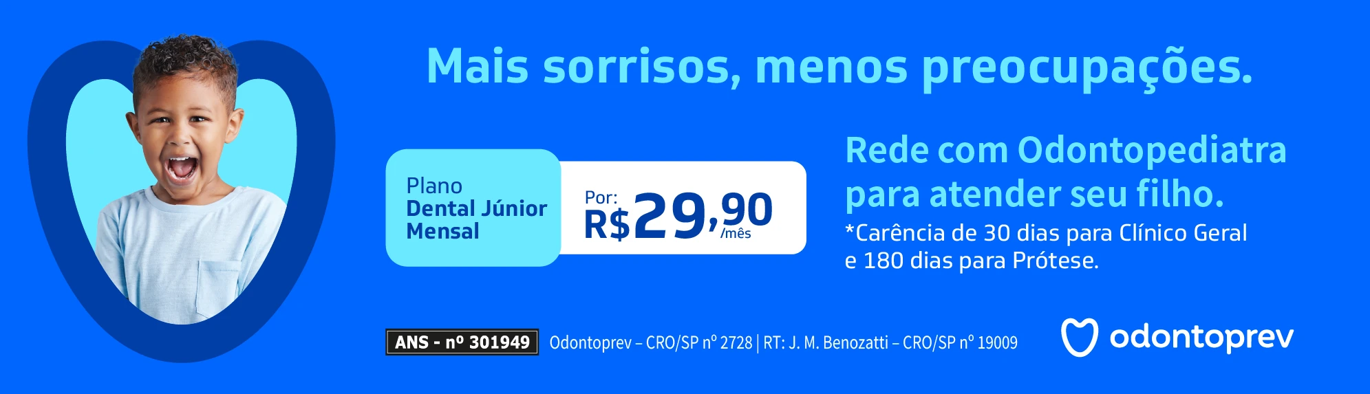 Capa Plano Dental Junior Mensal OdontoPrev
